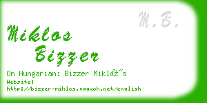 miklos bizzer business card